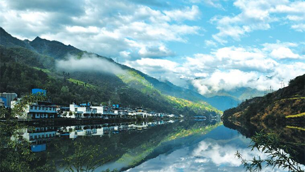 图说甘肃|雨过天晴后的文县碧口镇景色秀美（图）