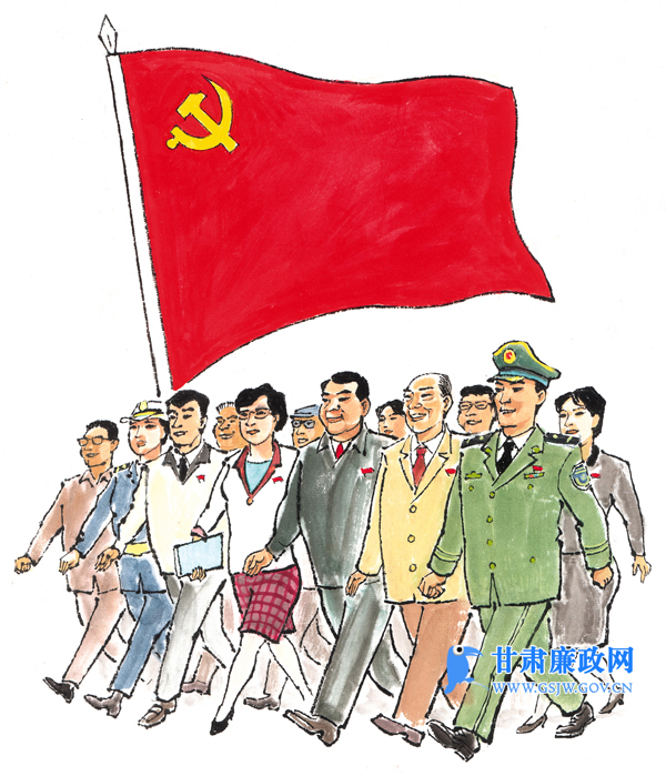 甘肃廉政漫画(第五十四期)|新思想引领中国阔步