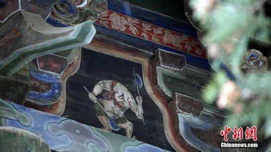 甘肃天水伏羲庙现《山海经》神兽图。魏建军 摄