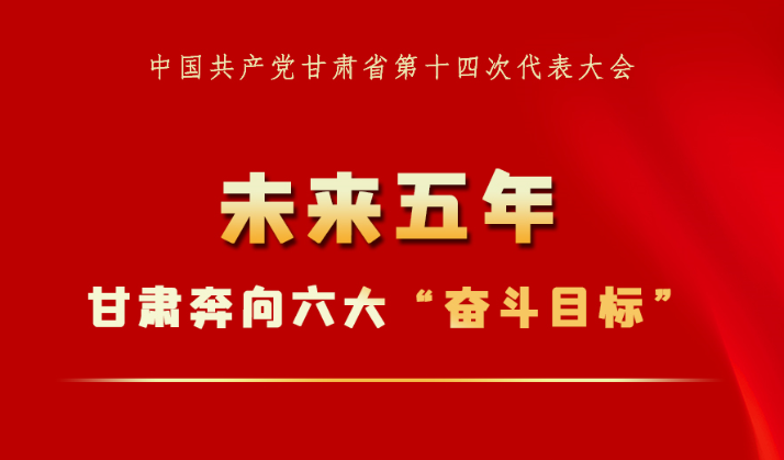 【聚焦甘肃省党代会·有声海报】未来五年，甘肃奔向六大“奋斗目标”