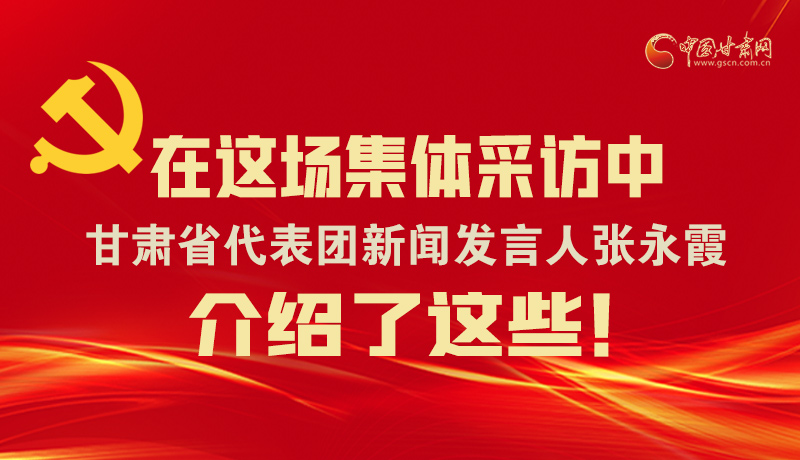 图解|在这场集体采访中 甘肃省代表团新闻发言人张永霞介绍了这些！