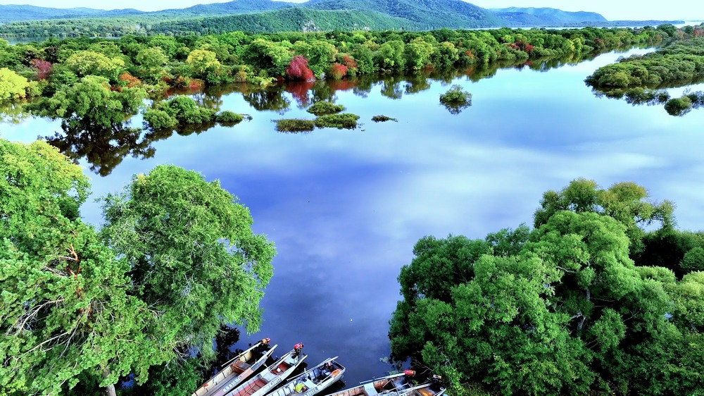 乌苏里江湿地初秋美景如画