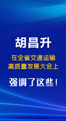 图解|胡昌升在全省交通运输高质量发展大会上强调了这些！