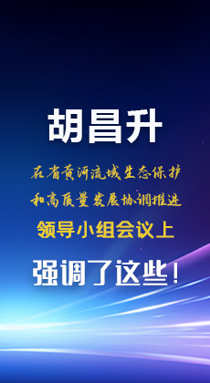 图解|胡昌升在省黄河流域生态保护和高质量发展协调推进领导小组会议上强调了这些！