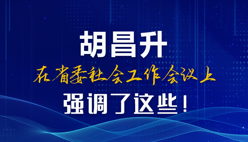 图解|胡昌升在省委社会工作会议上强调了这些！