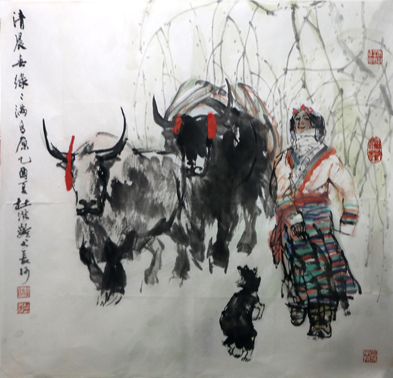 雪舞高原 新柳迎春——当代著名人物画家杜滋龄先生作品（乙巳新春线上展）浅析